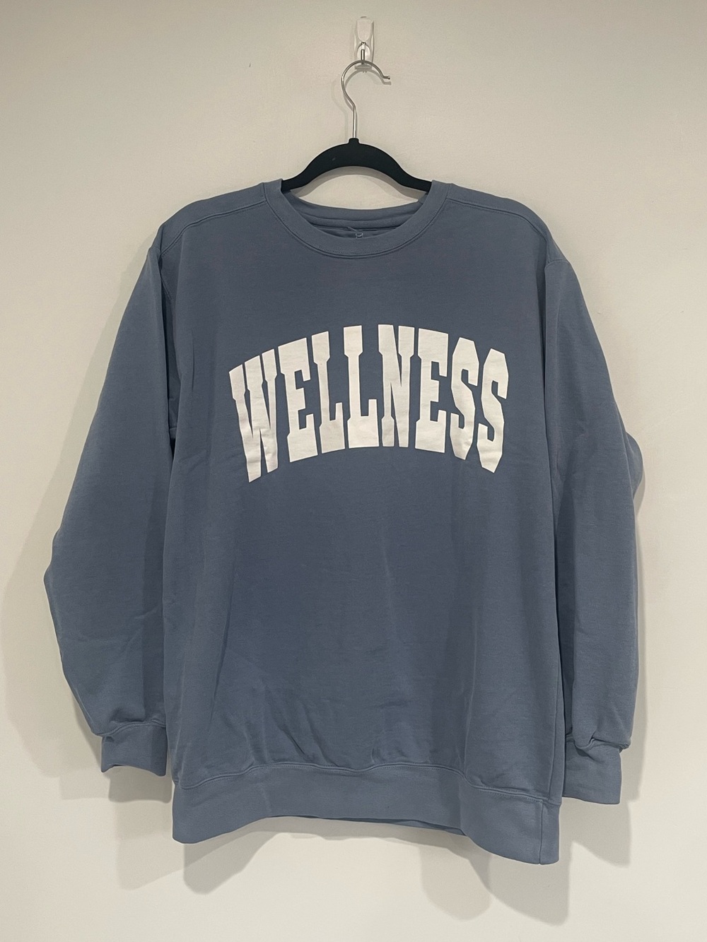 Light Blue ‘Wellness’ Crew Neck Sweater